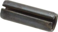 Made in USA - 7/16" Diam x 1-1/4" Long Slotted Spring Pin - Grade 1070-1090 Alloy Steel, Black Oxide Finish - USA Tool & Supply