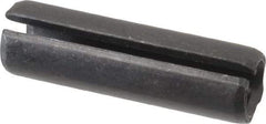Made in USA - 7/16" Diam x 1-1/2" Long Slotted Spring Pin - Grade 1070-1090 Alloy Steel, Black Oxide Finish - USA Tool & Supply