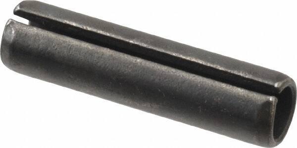 Made in USA - 7/16" Diam x 1-3/4" Long Slotted Spring Pin - Grade 1070-1090 Alloy Steel, Black Oxide Finish - USA Tool & Supply