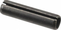 Made in USA - 7/16" Diam x 1-3/4" Long Slotted Spring Pin - Grade 1070-1090 Alloy Steel, Black Oxide Finish - USA Tool & Supply