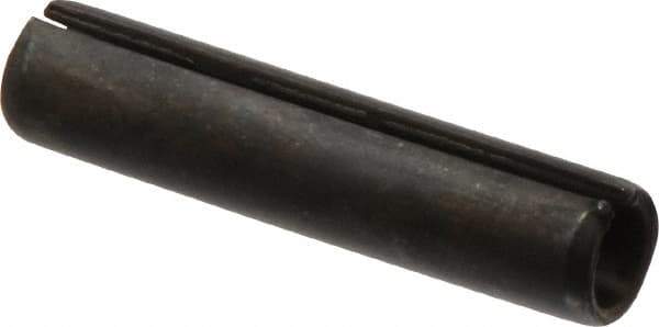 Made in USA - 7/16" Diam x 2" Long Slotted Spring Pin - Grade 1070-1090 Alloy Steel, Black Oxide Finish - USA Tool & Supply