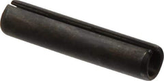 Made in USA - 7/16" Diam x 2" Long Slotted Spring Pin - Grade 1070-1090 Alloy Steel, Black Oxide Finish - USA Tool & Supply