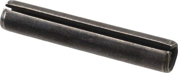 Made in USA - 7/16" Diam x 2-1/2" Long Slotted Spring Pin - Grade 1070-1090 Alloy Steel, Black Oxide Finish - USA Tool & Supply