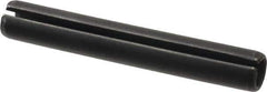 Made in USA - 7/16" Diam x 3" Long Slotted Spring Pin - Grade 1070-1090 Alloy Steel, Black Oxide Finish - USA Tool & Supply