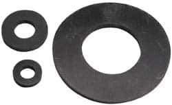 Made in USA - #10 Screw, Grade 60 Neoprene Standard Flat Washer - 0.17" ID x 1/2" OD, 0.108" Thick, Plain Finish - USA Tool & Supply