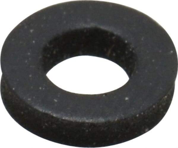 Made in USA - #6 Screw, Grade 60 Neoprene Standard Flat Washer - 0.12" ID x 1/4" OD, 0.077" Thick, Plain Finish - USA Tool & Supply