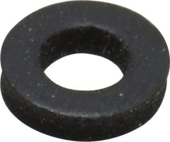 Made in USA - #6 Screw, Grade 60 Neoprene Standard Flat Washer - 0.12" ID x 1/4" OD, 0.077" Thick, Plain Finish - USA Tool & Supply
