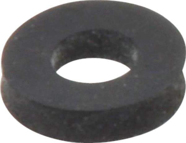 Made in USA - #10 Screw, Grade 60 Neoprene Standard Flat Washer - 0.17" ID x 3/8" OD, 0.108" Thick, Plain Finish - USA Tool & Supply