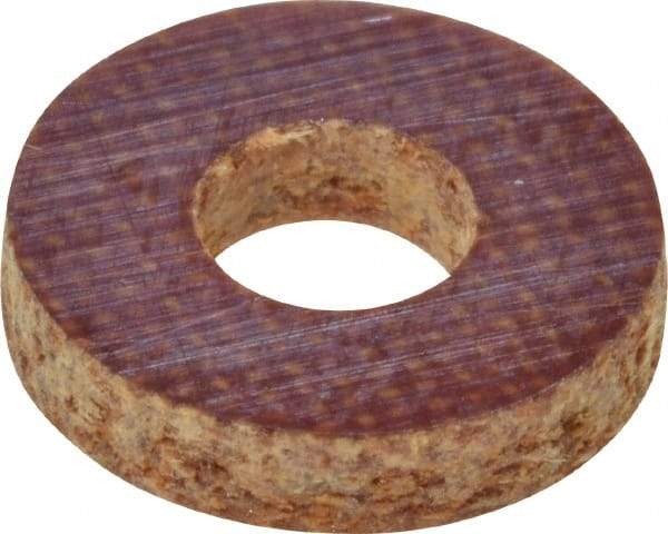 Made in USA - #4 Screw, Grade LE Phenolic Standard Flat Washer - 1/8" ID x 0.312" OD, 0.063" Thick, Plain Finish - USA Tool & Supply
