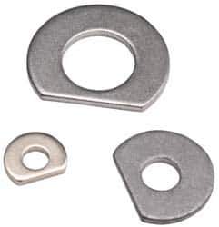 Made in USA - #3 Screw Size, 0.102" ID, 1008/1010 Steel Clipped Washer - 0.097 to 0.107" ID, 0.237 to 0.257" OD, 0.027 to 0.033" Thickness, Uncoated - USA Tool & Supply