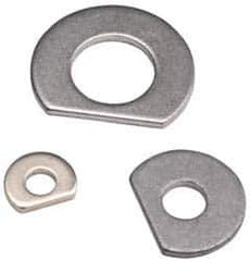 Made in USA - #8 Screw Size, 0.173" ID, 1008/1010 Steel Clipped Washer - 0.168 to 0.178" ID, 0.365 to 0.385" OD, 0.027 to 0.033" Thickness, Uncoated - USA Tool & Supply