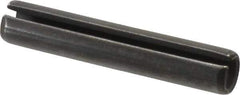 Made in USA - 1/2" Diam x 2-3/4" Long Slotted Spring Pin - Grade 1070-1090 Alloy Steel, Black Oxide Finish - USA Tool & Supply