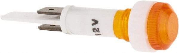 ACI - 12 V Amber Lens Indicating Light - Round Lens, Blade Connector, 52.6" OAL x 13.5" Wide - USA Tool & Supply