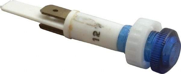 ACI - 12 V Blue Lens Indicating Light - Round Lens, Blade Connector, 52.6" OAL x 13.5" Wide - USA Tool & Supply