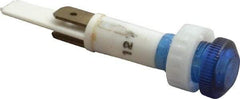ACI - 12 V Blue Lens Indicating Light - Round Lens, Blade Connector, 52.6" OAL x 13.5" Wide - USA Tool & Supply