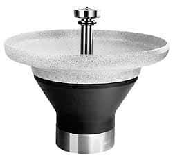 Bradley - Circular, Infrared Sensor, Internal Drain, 54" Diam, 8 Person Capacity, Terreon, Wash Fountain - 4.5 GPM, 8-1/2" Bowl Depth, 34" High - USA Tool & Supply