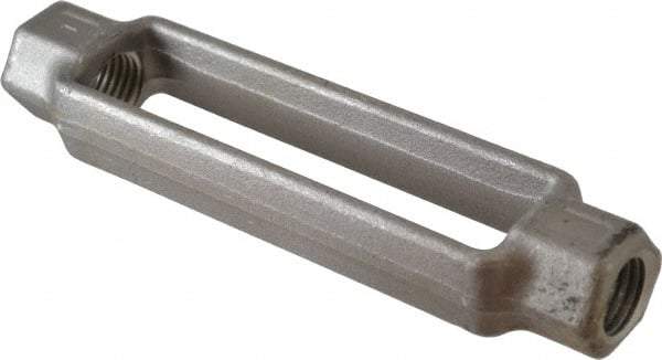 Made in USA - 10,000 Lb Load Limit, 1" Thread Diam, 6" Take Up, Steel Turnbuckle Body Turnbuckle - 8-3/4" Body Length, 1-3/8" Neck Length, 18" Closed Length - USA Tool & Supply