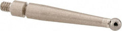 Mitutoyo - 2mm Ball Diam, Carbide, Ball Test Indicator Contact Point - 0.79" Contact Point Length, Use with Mitutoyo 513 Series Dial Test Indicators - USA Tool & Supply