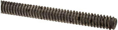 Value Collection - #10-24 UNC (Coarse), 3' Long, Low Carbon Steel Threaded Rod - Oil Finish Finish, Right Hand Thread - USA Tool & Supply