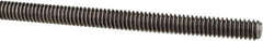 Made in USA - 1/4-20 UNC (Coarse), 3' Long, Low Carbon Steel Threaded Rod - Oil Finish Finish, Right Hand Thread - USA Tool & Supply