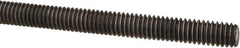 Made in USA - 5/16-18 UNC (Coarse), 3' Long, Low Carbon Steel Threaded Rod - Oil Finish Finish, Right Hand Thread - USA Tool & Supply