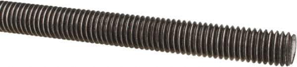 Made in USA - 1/2-13 UNC (Coarse), 3' Long, Low Carbon Steel Threaded Rod - Oil Finish Finish, Right Hand Thread - USA Tool & Supply