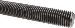 Made in USA - 1-8 UNC (Coarse), 3' Long, Low Carbon Steel Threaded Rod - Oil Finish Finish, Right Hand Thread - USA Tool & Supply