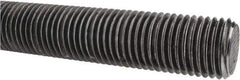 Made in USA - 1-1/4-7 UNC (Coarse), 3' Long, Low Carbon Steel Threaded Rod - Oil Finish Finish, Right Hand Thread - USA Tool & Supply