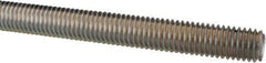 Made in USA - 1/2-13 UNC (Coarse), 3' Long, Low Carbon Steel Threaded Rod - Zinc-Plated Finish, Right Hand Thread - USA Tool & Supply