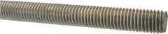 Made in USA - 5/8-11 UNC (Coarse), 3' Long, Low Carbon Steel Threaded Rod - Zinc-Plated Finish, Right Hand Thread - USA Tool & Supply