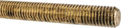Made in USA - 5/8-11 UNC (Coarse), 3' Long, Brass Threaded Rod - Right Hand Thread - USA Tool & Supply