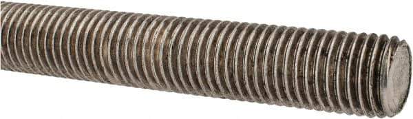 Made in USA - 7/8-9 UNC (Coarse), 3' Long, Stainless Steel Threaded Rod - Right Hand Thread - USA Tool & Supply