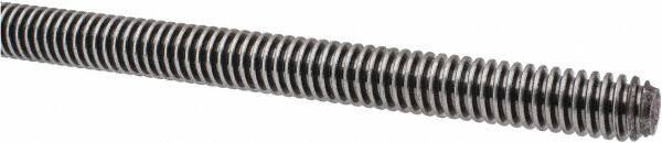 Keystone Threaded Products - 1/2-10 Acme, 6' Long, Low Carbon Steel General Purpose Acme Threaded Rod - Oil Finish Finish, Right Hand Thread, 2G Fit - USA Tool & Supply