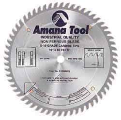 Amana Tool - 10" Diam, 5/8" Arbor Hole Diam, 80 Tooth Wet & Dry Cut Saw Blade - Carbide-Tipped, Standard Round Arbor - USA Tool & Supply