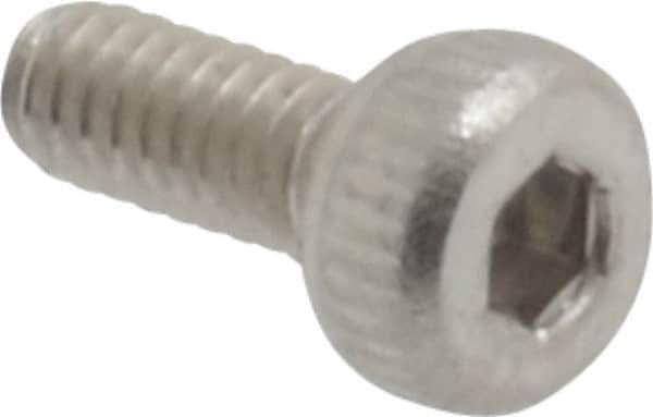 Value Collection - M2x0.40 Metric Coarse Hex Socket Drive, Socket Cap Screw - Grade 18-8 & Austenitic A2 Stainless Steel, Uncoated, Fully Threaded, 5mm Length Under Head - USA Tool & Supply