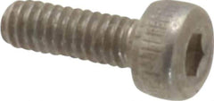 Value Collection - M2x0.40 Metric Coarse Hex Socket Drive, Socket Cap Screw - Grade 18-8 & Austenitic A2 Stainless Steel, Uncoated, Fully Threaded, 6mm Length Under Head - USA Tool & Supply