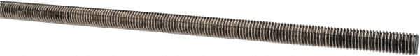Made in USA - 1/4-28 UNF (Fine), 3' Long, Stainless Steel Threaded Rod - Right Hand Thread - USA Tool & Supply