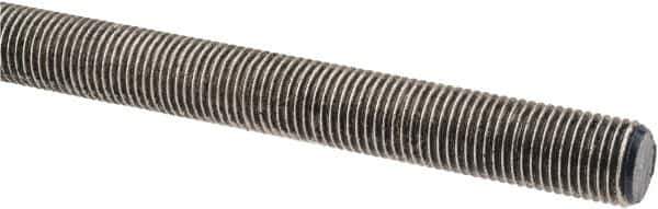 Made in USA - 3/8-24 UNF (Fine), 3' Long, Stainless Steel Threaded Rod - Right Hand Thread - USA Tool & Supply