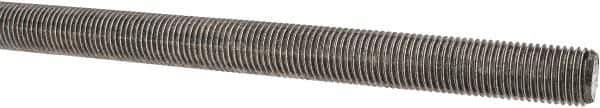 Made in USA - 7/16-20 UNF (Fine), 3' Long, Stainless Steel Threaded Rod - Right Hand Thread - USA Tool & Supply