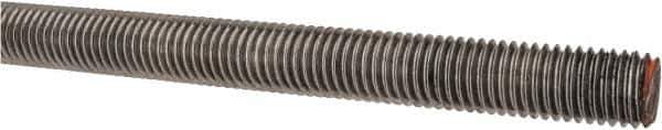 Value Collection - 5/8-11 UNC (Coarse), 3' Long, Alloy Steel Threaded Rod - Plain Finish, Right Hand Thread - USA Tool & Supply