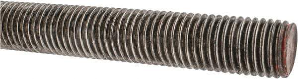 Value Collection - 7/8-9 UNC (Coarse), 3' Long, Alloy Steel Threaded Rod - Plain Finish, Right Hand Thread - USA Tool & Supply