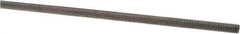 Value Collection - #10-32 UNF (Fine), 3' Long, Low Carbon Steel Threaded Rod - Zinc-Plated Finish, Right Hand Thread - USA Tool & Supply