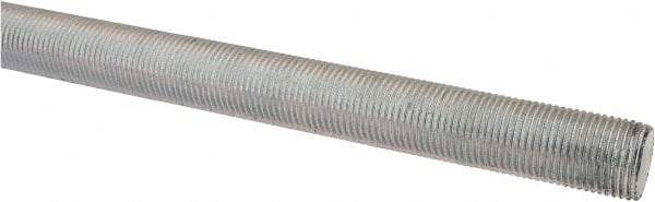 Made in USA - 5/8-18 UNF (Fine), 3' Long, Low Carbon Steel Threaded Rod - Zinc-Plated Finish, Right Hand Thread - USA Tool & Supply