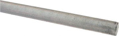 Made in USA - 5/8-18 UNF (Fine), 3' Long, Low Carbon Steel Threaded Rod - Zinc-Plated Finish, Right Hand Thread - USA Tool & Supply