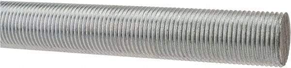 Made in USA - 3/4-16 UNF (Fine), 3' Long, Low Carbon Steel Threaded Rod - Zinc-Plated Finish, Right Hand Thread - USA Tool & Supply