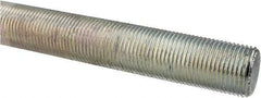 Made in USA - 1-12 UNF (Fine), 3' Long, Low Carbon Steel Threaded Rod - Zinc-Plated Finish, Right Hand Thread - USA Tool & Supply