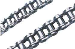 U.S. Tsubaki - 1/2" Pitch, ISO 08B, British Standard Roller Chain - 2,200 Lb. Capacity, 10 Ft. Long, 0.335" Roller Diam, 0.305" Roller Width - USA Tool & Supply