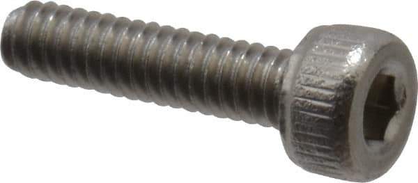 Value Collection - M2x0.40 Metric Coarse Hex Socket Drive, Socket Cap Screw - Grade 18-8 & Austenitic A2 Stainless Steel, Uncoated, Fully Threaded, 8mm Length Under Head - USA Tool & Supply