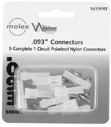 Molex - 1 Circuit, 1 AWG, 0.093 Inch Pin Diameter, Modular Receptacle Plug Connector Package - RoHS Compliant - USA Tool & Supply