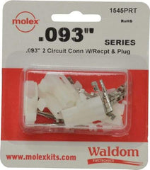Molex - 2 Circuit, 2 AWG, 0.093 Inch Pin Diameter, Modular Receptacle Plug Connector Package - RoHS Compliant - USA Tool & Supply